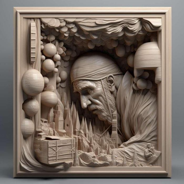 نموذج ثلاثي الأبعاد لآلة CNC 3D Art 